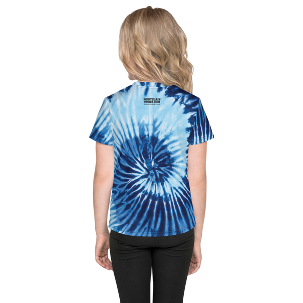 The Hippie - True Blue - Faux Tie Dye - Unisex Kids T-Shirt