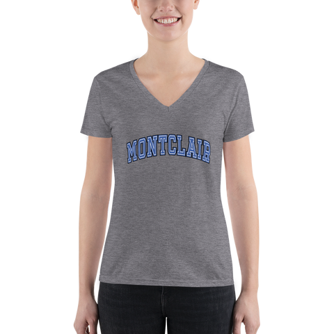 Arched - Women's Fashion Deep V-neck Tri-blend Tee (Bella + Canvas)
