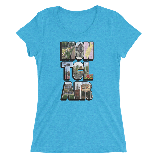 The 'Clair Collage - Ladies' Tri-Blend short sleeve t-shirt