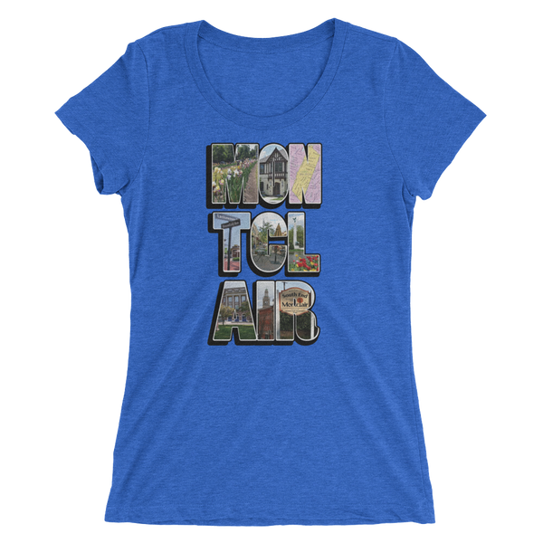 The 'Clair Collage - Ladies' Tri-Blend short sleeve t-shirt