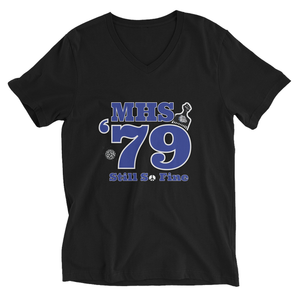 MHS Class of 1979 - Unisex Short Sleeve V-Neck T-Shirt