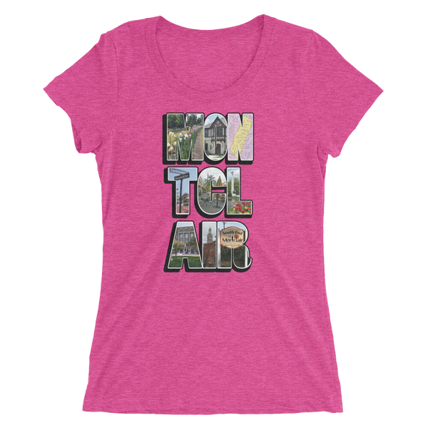 The 'Clair Collage - Ladies' Tri-Blend short sleeve t-shirt